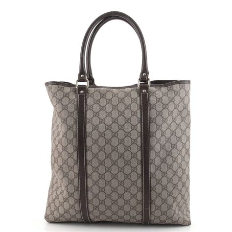 gucci 201482|GUCCI 201482 large Tote Bag Leather dark 500018 .